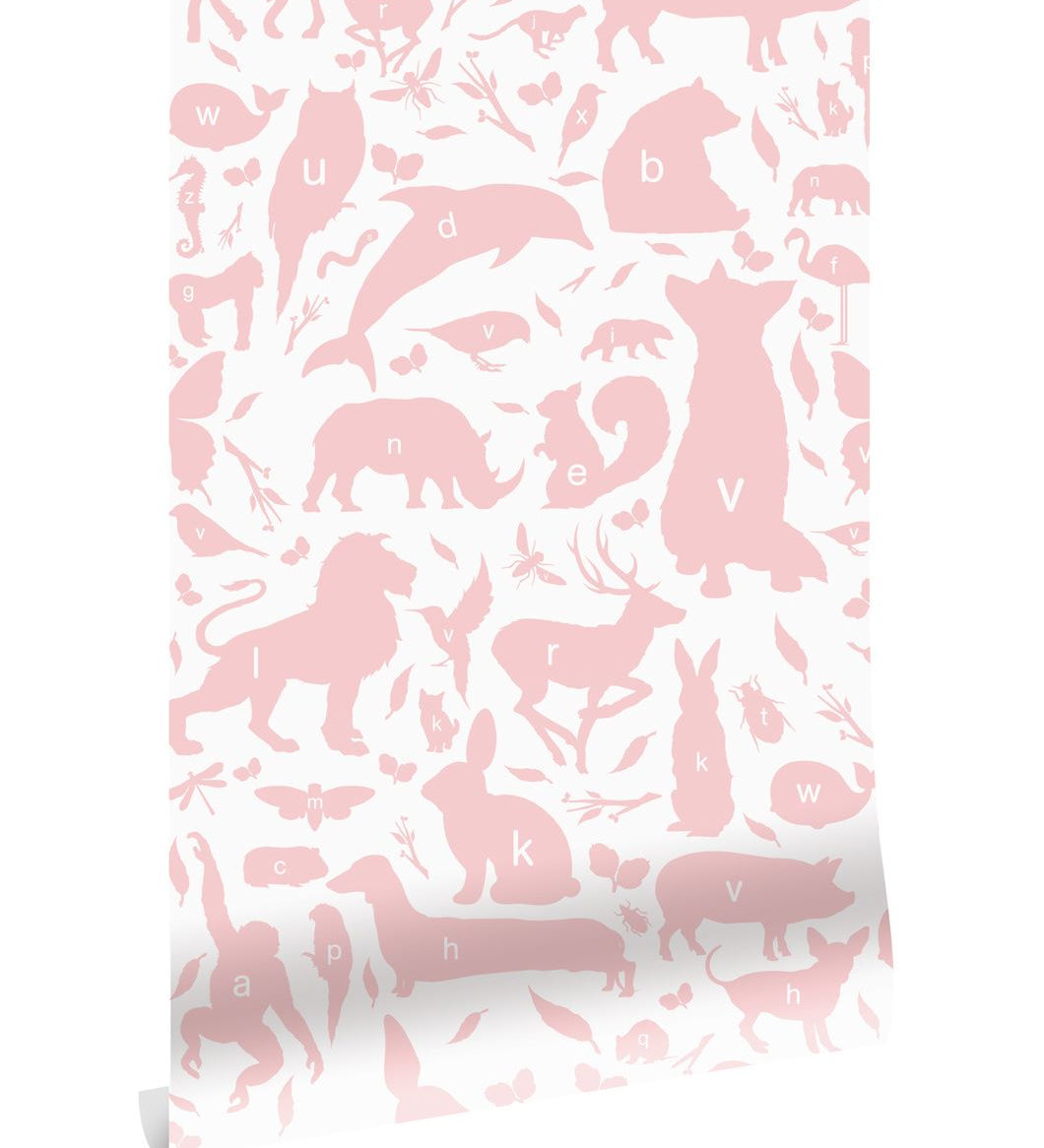 KEK Amsterdam dieren behang kinderkamer roze