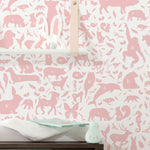 KEK Amsterdam dieren behang kinderkamer roze