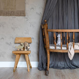 Little Amour Dino behang voor de jongenskamer beige en zand kleur