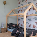Studio Ditte Dino behang jongenskamer lichtgrijs