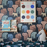 Studio Ditte Behang Olifanten - Donker